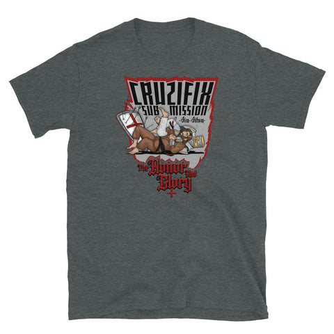 T-Shirt Templar Knight Cruzifix grey